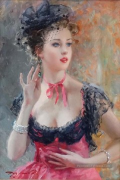 Une jolie femme KR 007 Impressionist Peinture à l'huile